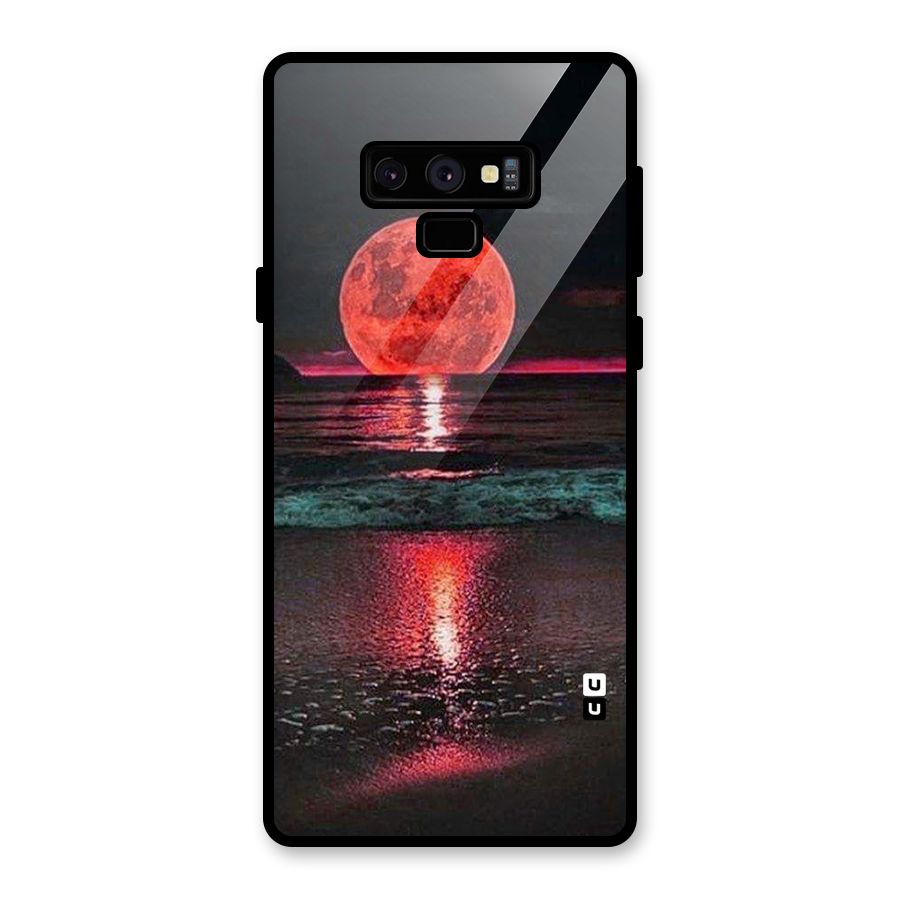 Red Sun Ocean Glass Back Case for Galaxy Note 9