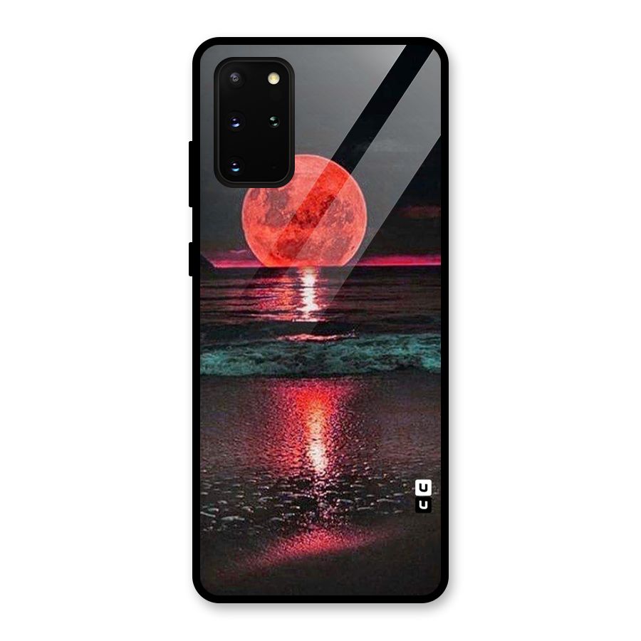 Red Sun Ocean Glass Back Case for Galaxy S20 Plus