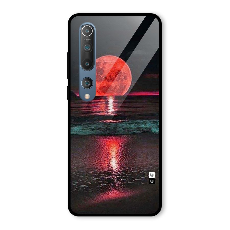 Red Sun Ocean Glass Back Case for Mi 10