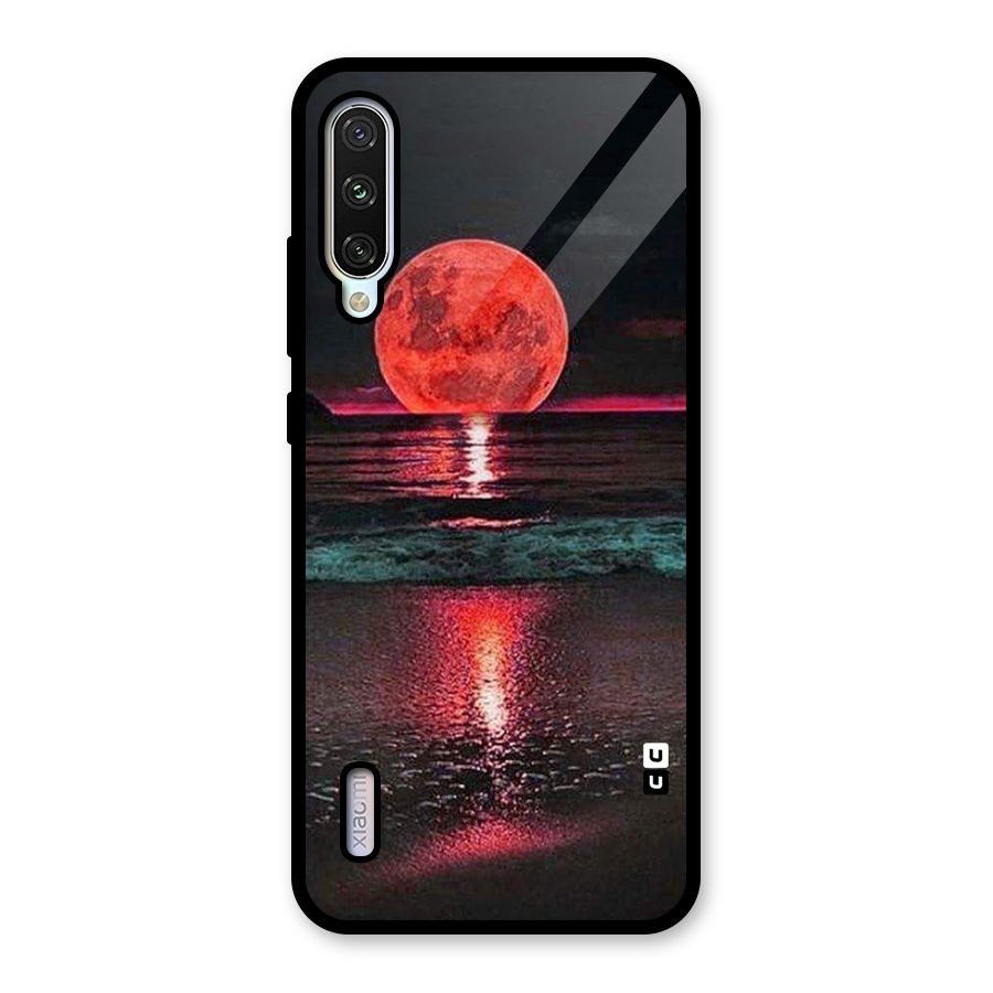 Red Sun Ocean Glass Back Case for Mi A3
