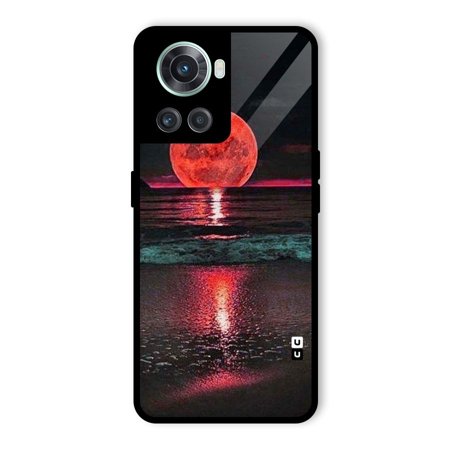 Red Sun Ocean Glass Back Case for OnePlus 10R