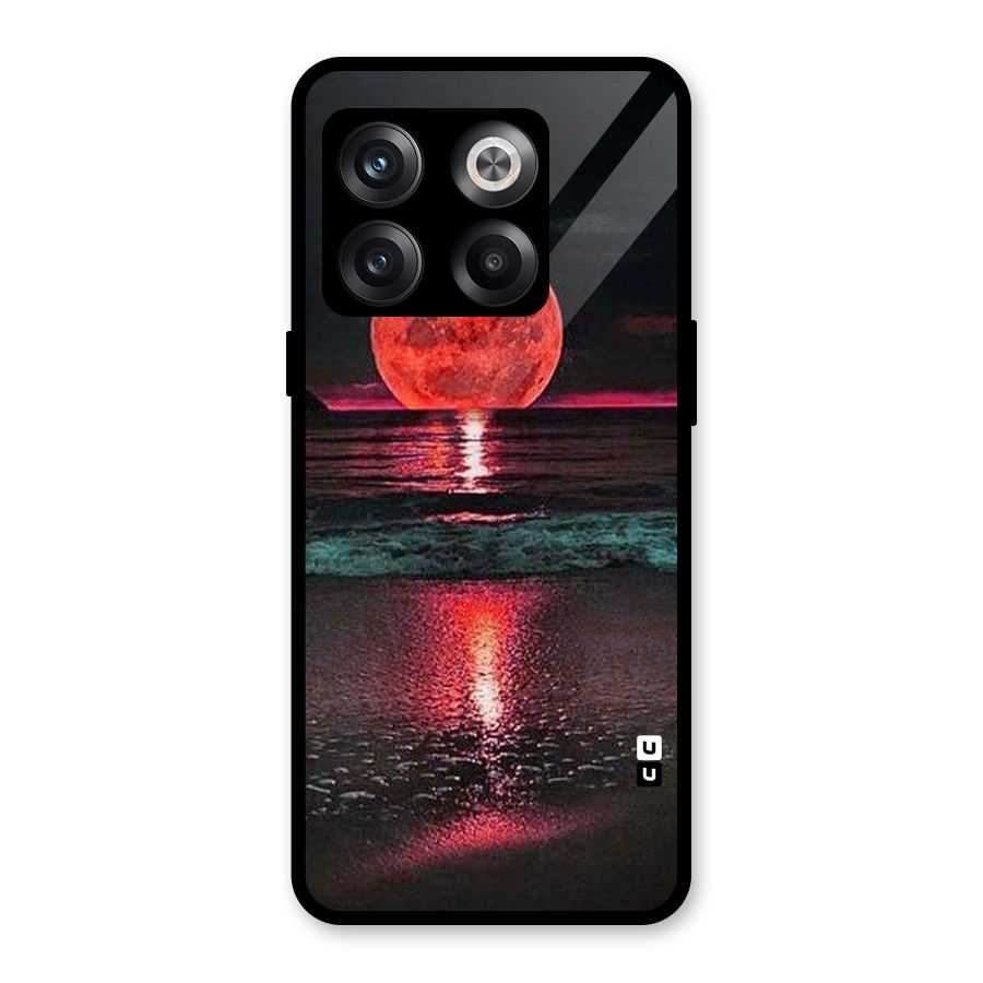 Red Sun Ocean Glass Back Case for OnePlus 10T