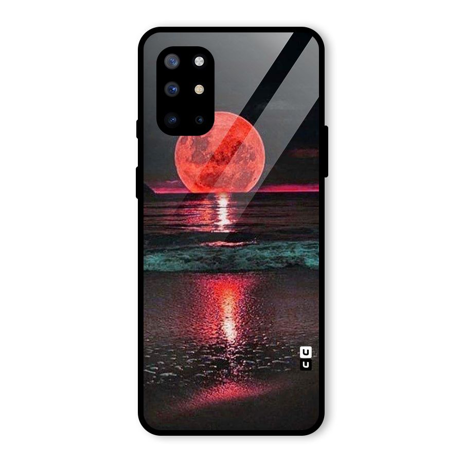Red Sun Ocean Glass Back Case for OnePlus 8T
