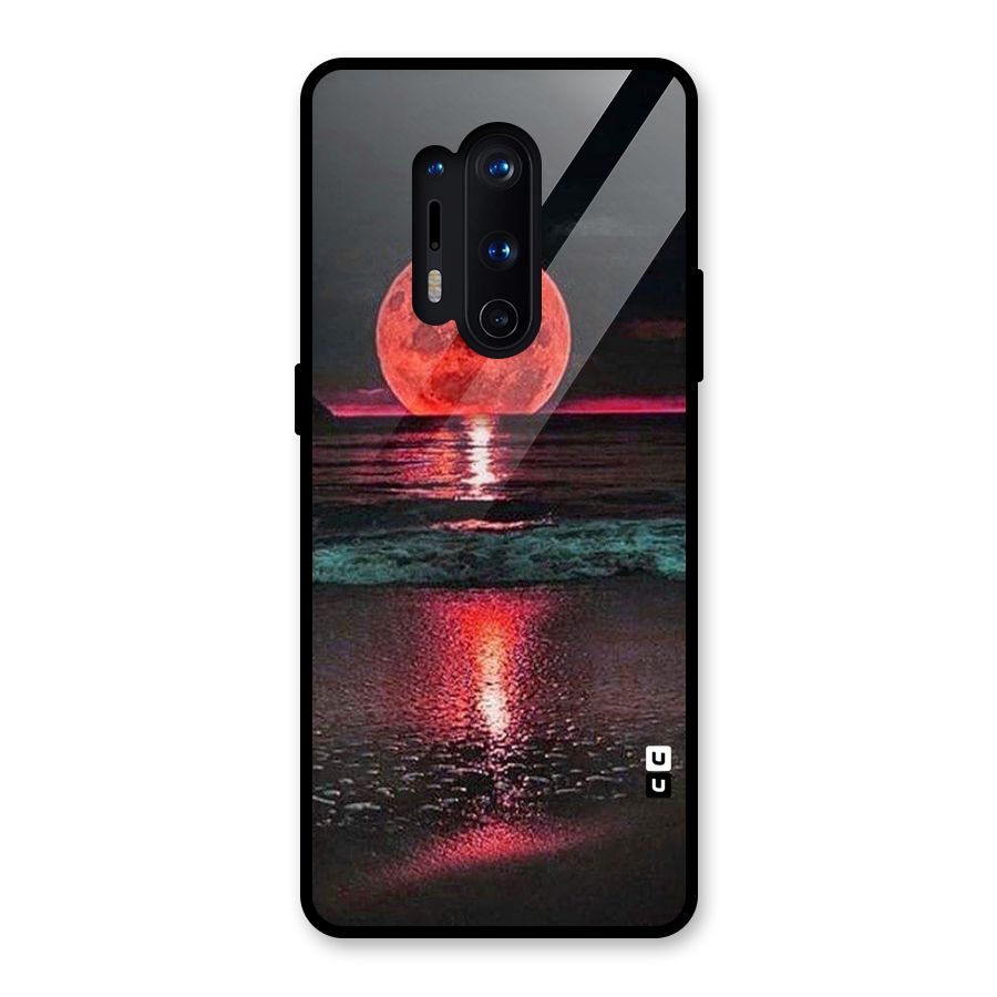 Red Sun Ocean Glass Back Case for OnePlus 8 Pro