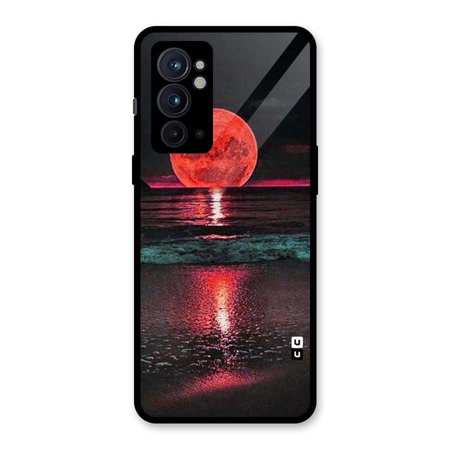 Red Sun Ocean Glass Back Case for OnePlus 9RT 5G
