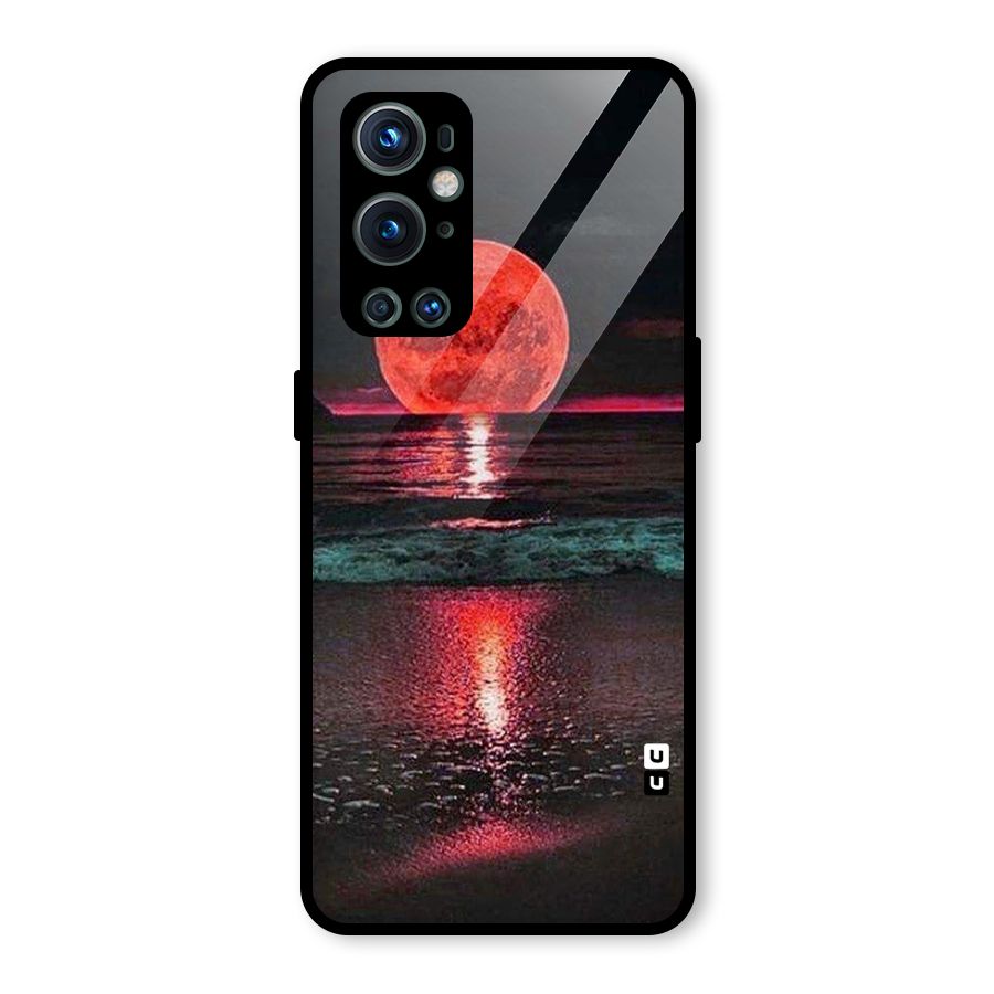 Red Sun Ocean Glass Back Case for OnePlus 9 Pro