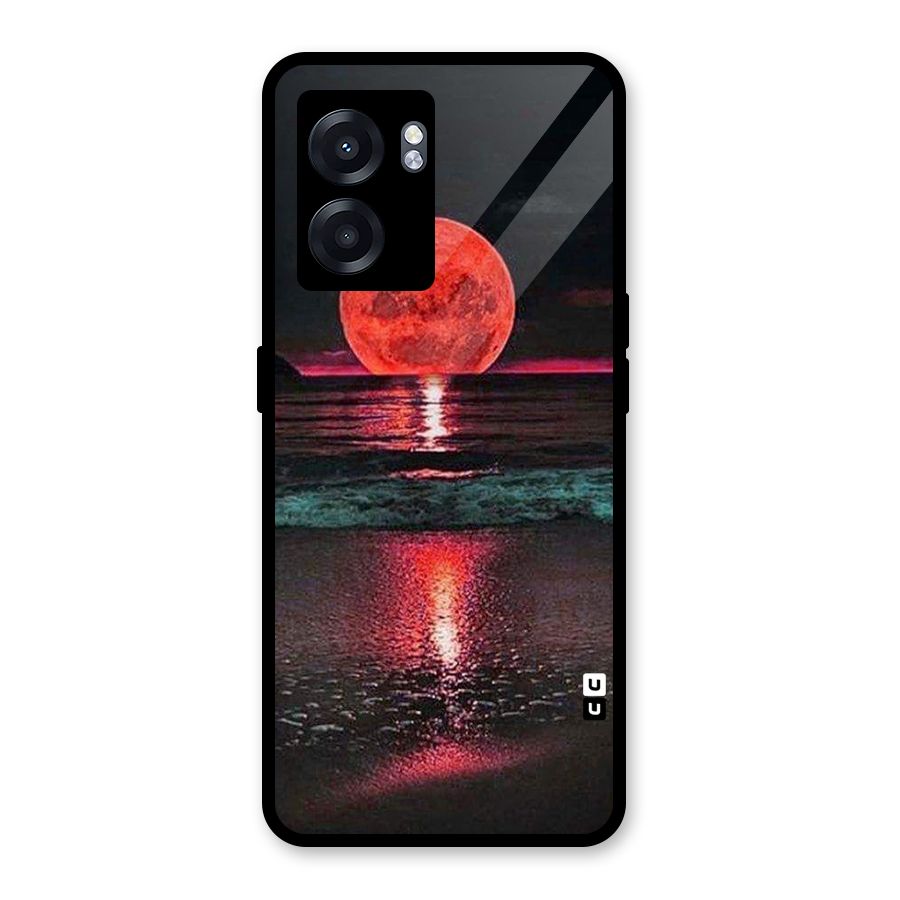 Red Sun Ocean Glass Back Case for Oppo K10 (5G)