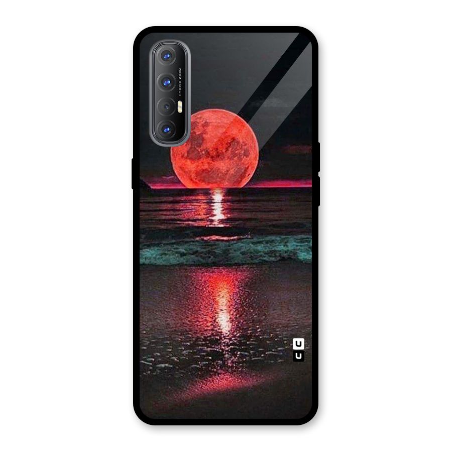 Red Sun Ocean Glass Back Case for Oppo Reno3 Pro