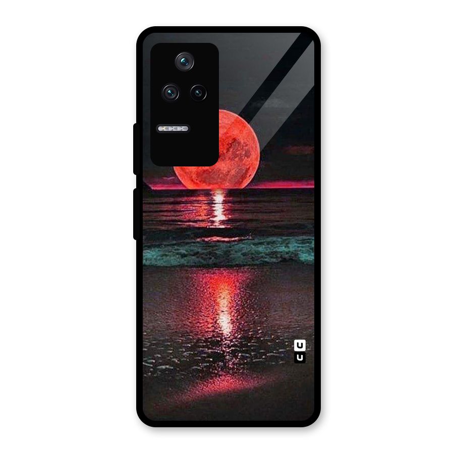 Red Sun Ocean Glass Back Case for Poco F4 5G