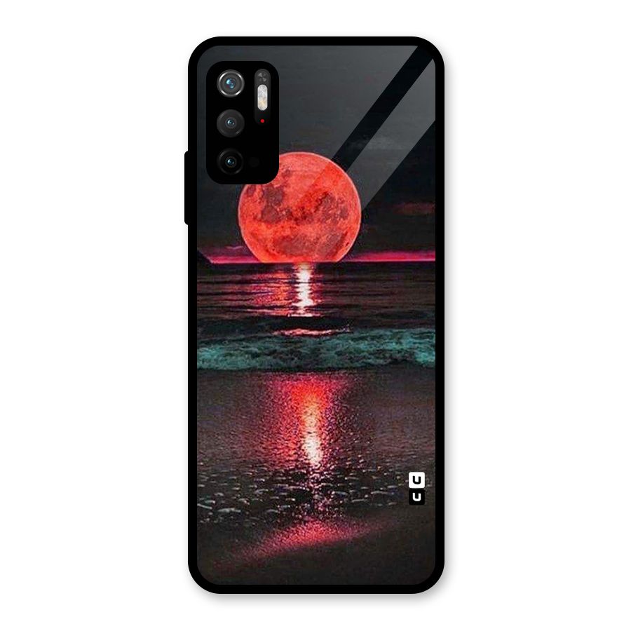 Red Sun Ocean Glass Back Case for Poco M3 Pro 5G