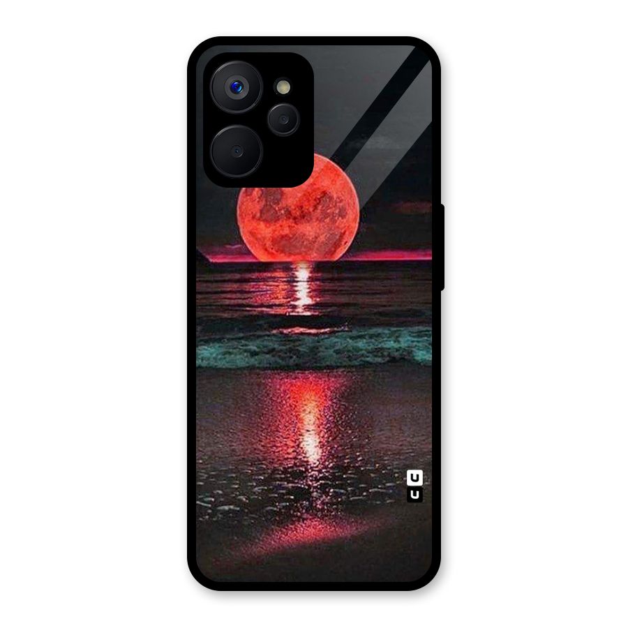 Red Sun Ocean Glass Back Case for Realme 9i 5G