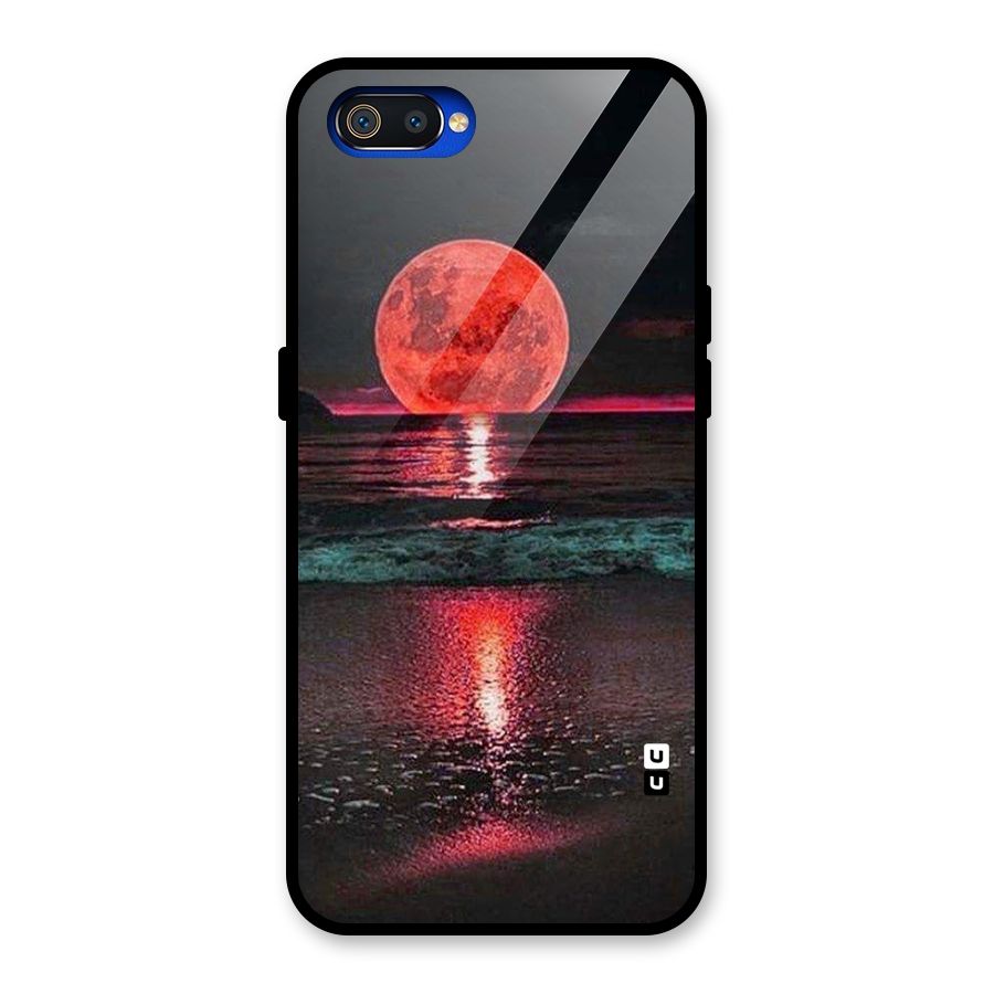 Red Sun Ocean Glass Back Case for Realme C2