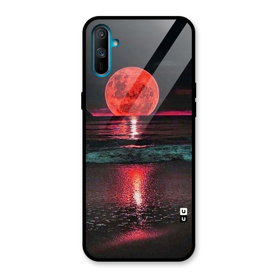 Red Sun Ocean Glass Back Case for Realme C3