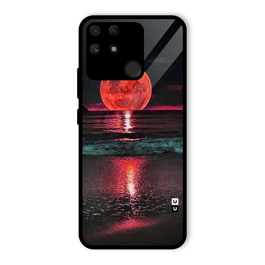 Red Sun Ocean Glass Back Case for Realme Narzo 50A