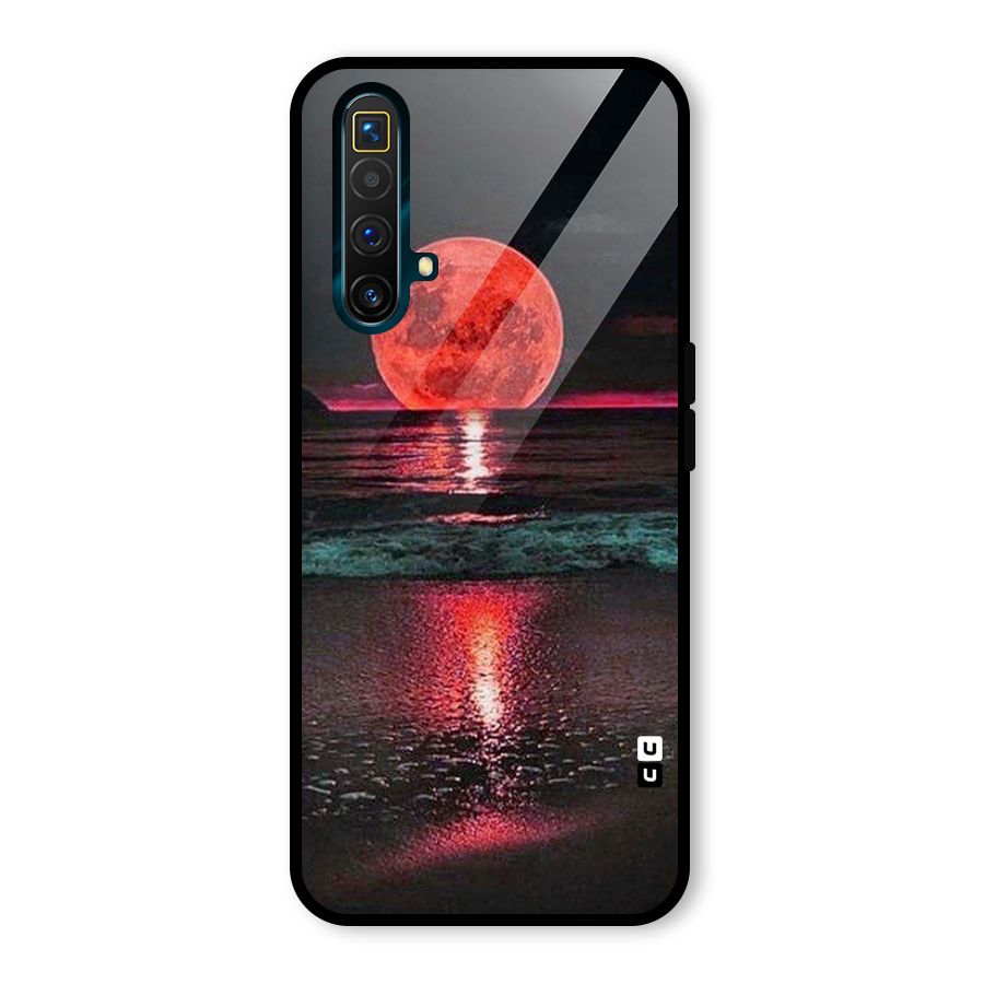 Red Sun Ocean Glass Back Case for Realme X3 SuperZoom