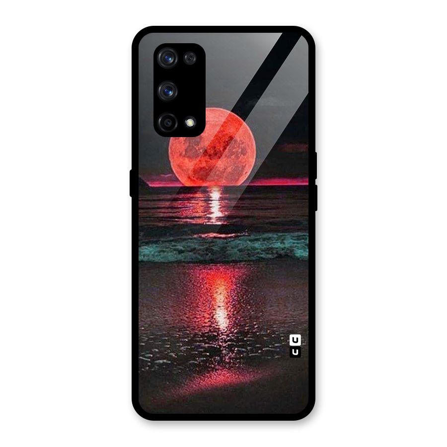 Red Sun Ocean Glass Back Case for Realme X7 Pro