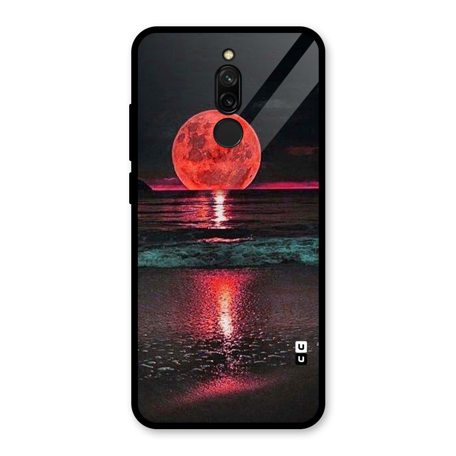 Red Sun Ocean Glass Back Case for Redmi 8