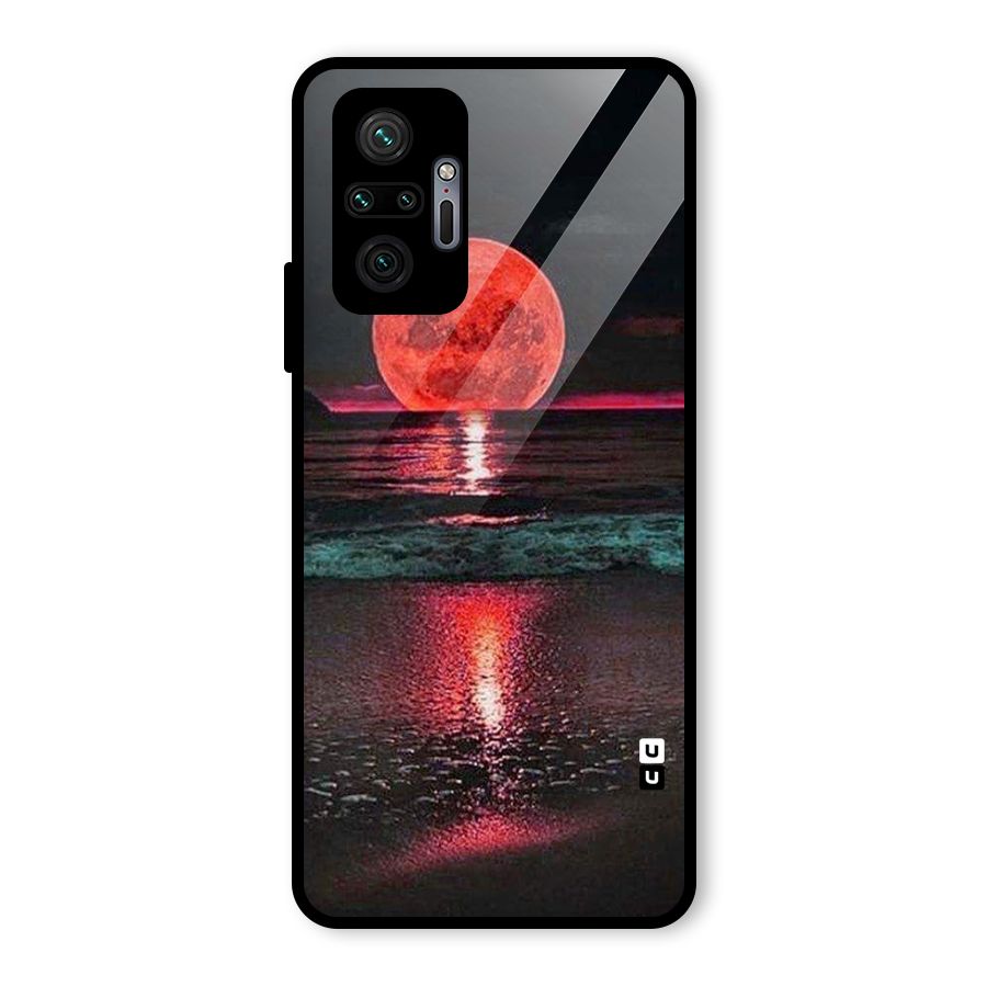 Red Sun Ocean Glass Back Case for Redmi Note 10 Pro
