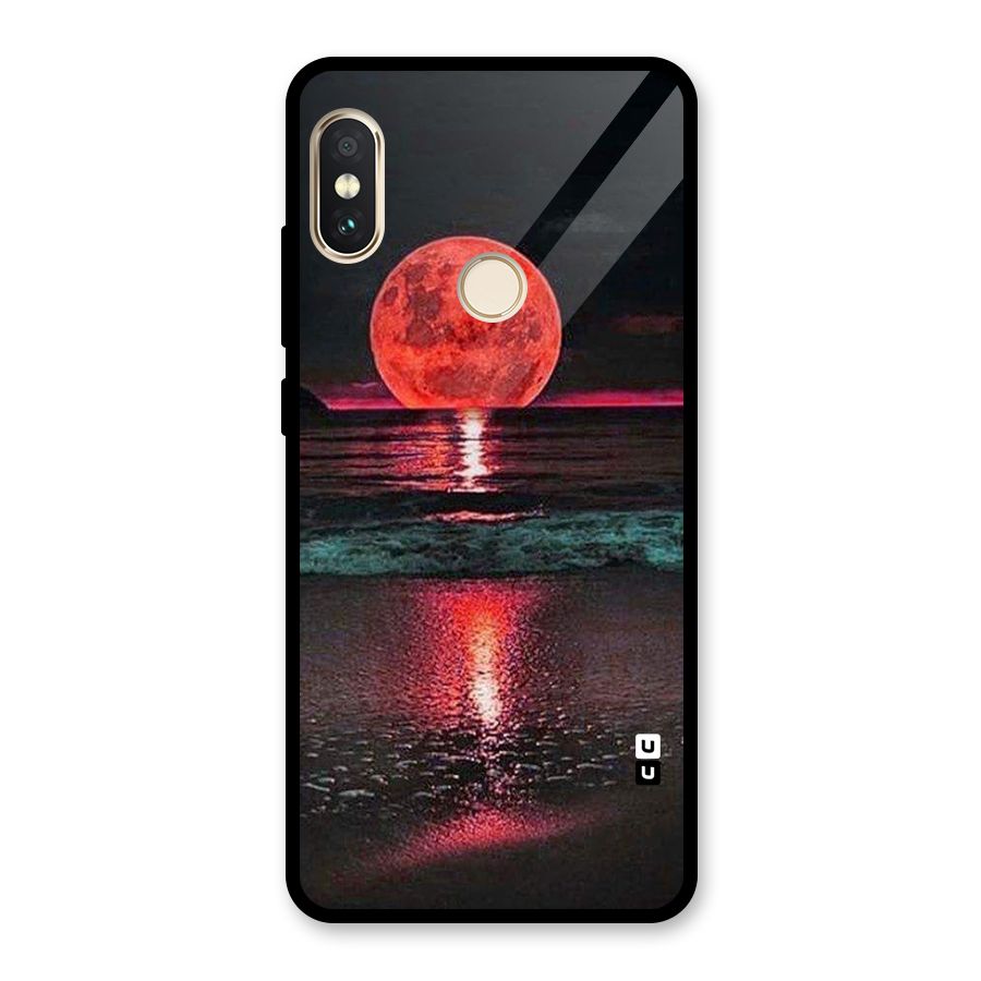 Red Sun Ocean Glass Back Case for Redmi Note 5 Pro