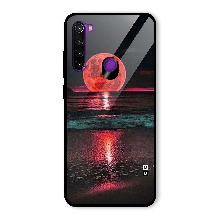 Red Sun Ocean Glass Back Case for Redmi Note 8