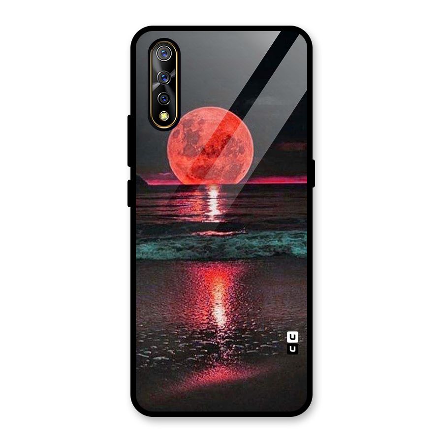 Red Sun Ocean Glass Back Case for Vivo S1