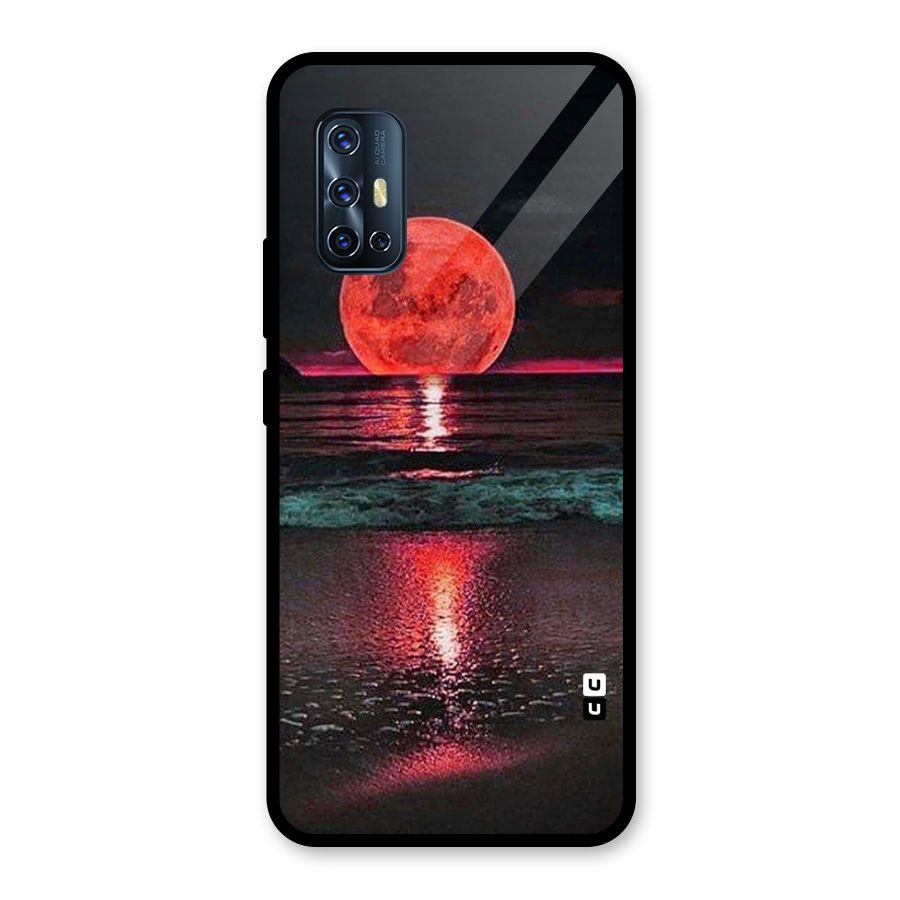Red Sun Ocean Glass Back Case for Vivo V17