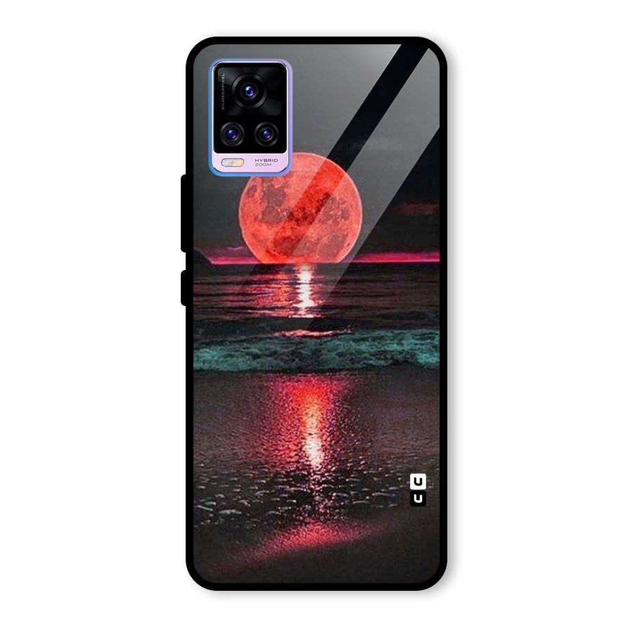 Red Sun Ocean Glass Back Case for Vivo V20 Pro