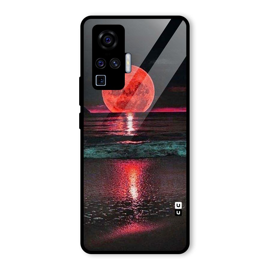 Red Sun Ocean Glass Back Case for Vivo X50 Pro