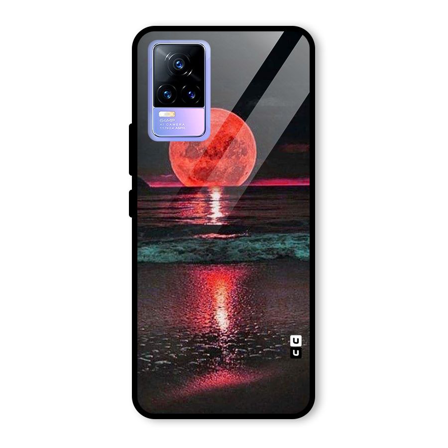 Red Sun Ocean Glass Back Case for Vivo Y73