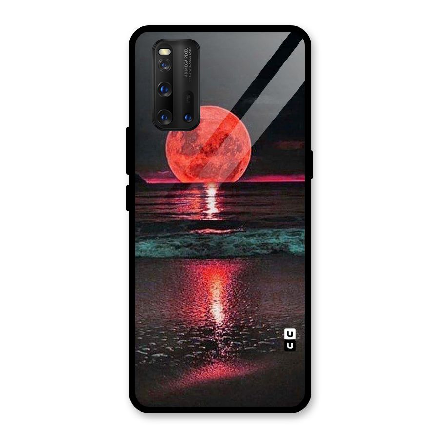 Red Sun Ocean Glass Back Case for Vivo iQOO 3