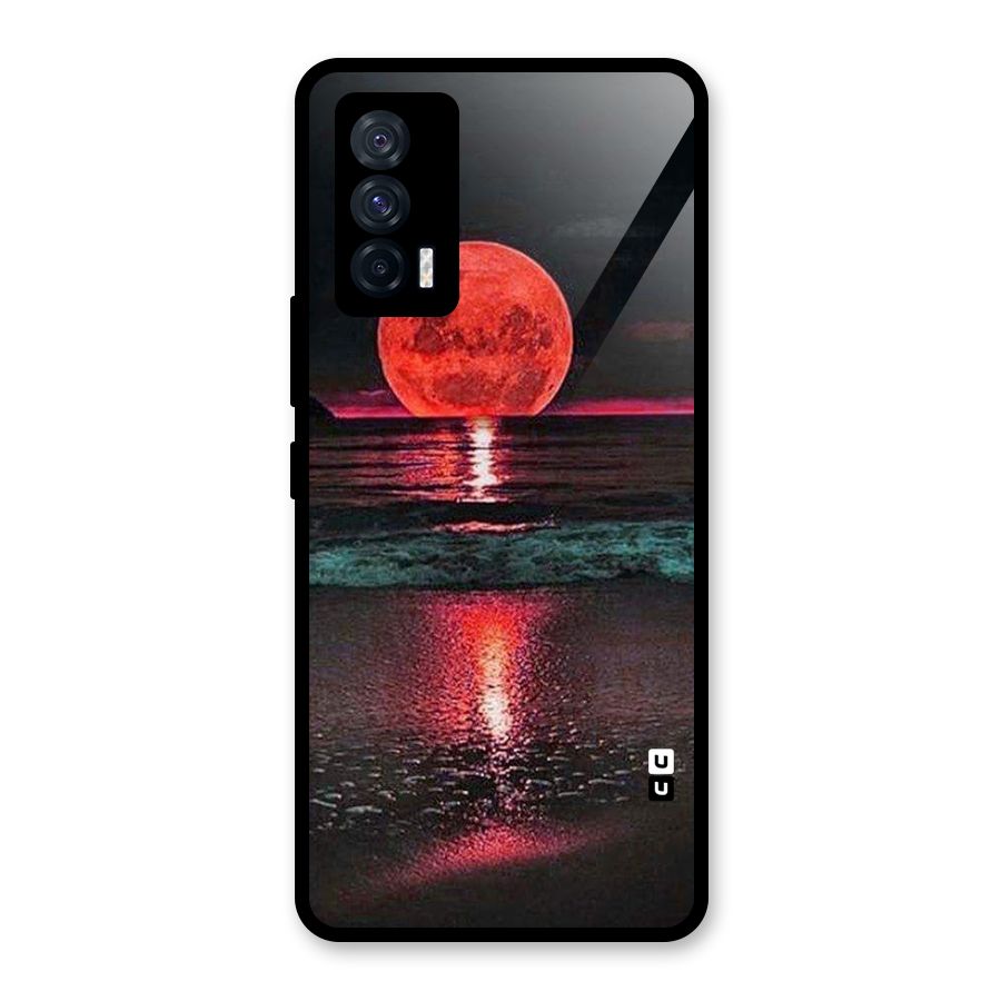 Red Sun Ocean Glass Back Case for Vivo iQOO 7 5G