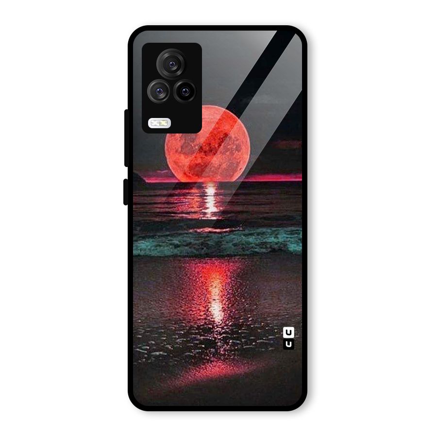 Red Sun Ocean Glass Back Case for Vivo iQOO 7 Legend 5G