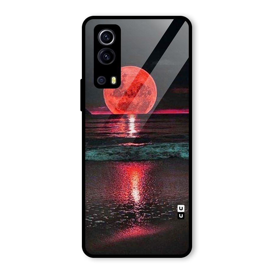 Red Sun Ocean Glass Back Case for Vivo iQOO Z3