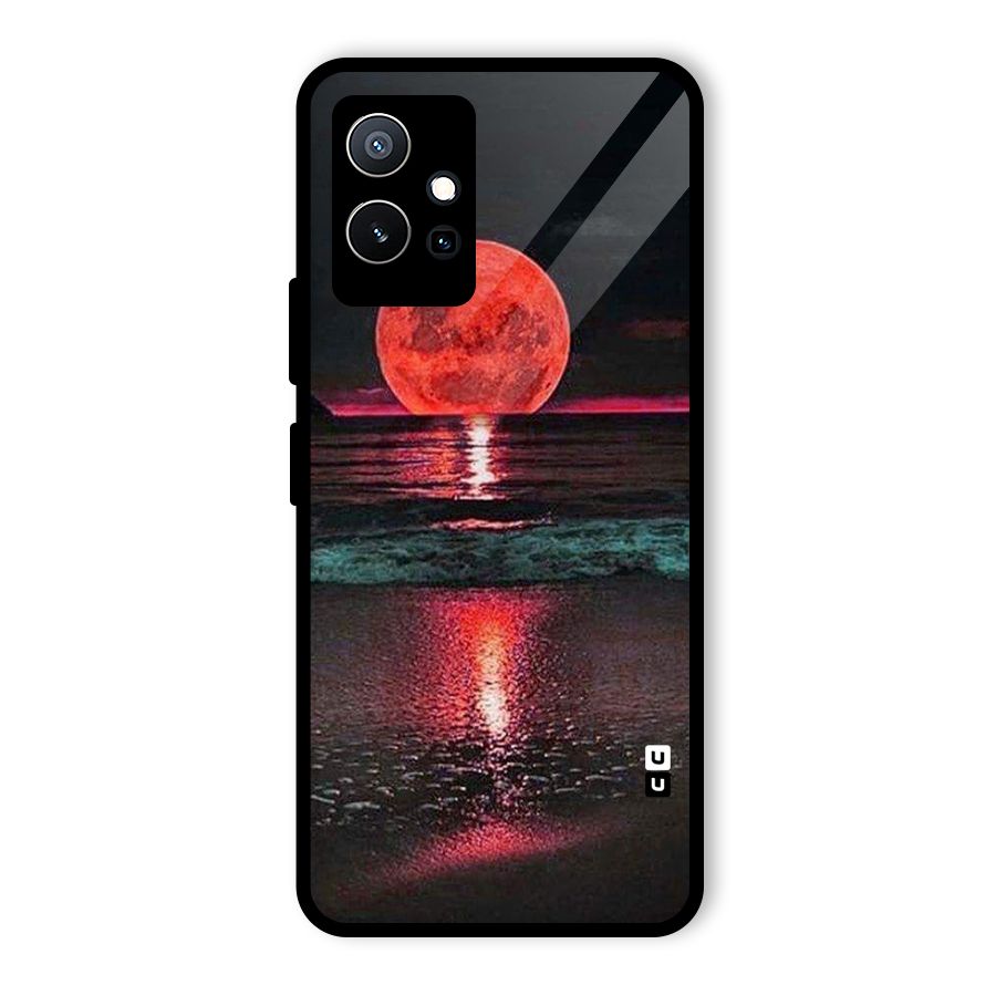 Red Sun Ocean Glass Back Case for Vivo iQOO Z6