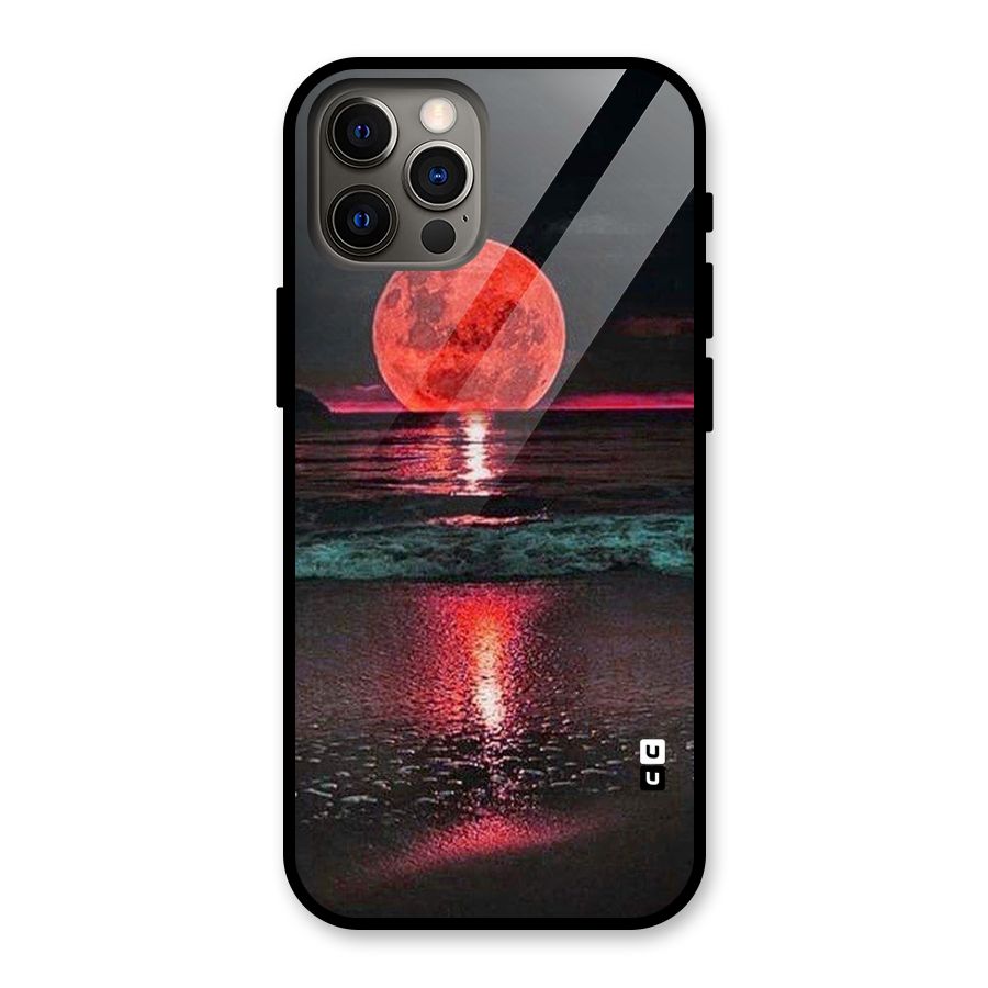 Red Sun Ocean Glass Back Case for iPhone 12 Pro