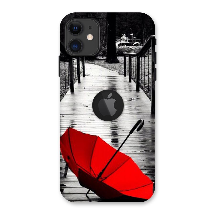 Red Umbrella Back Case for iPhone 11 Logo Cut