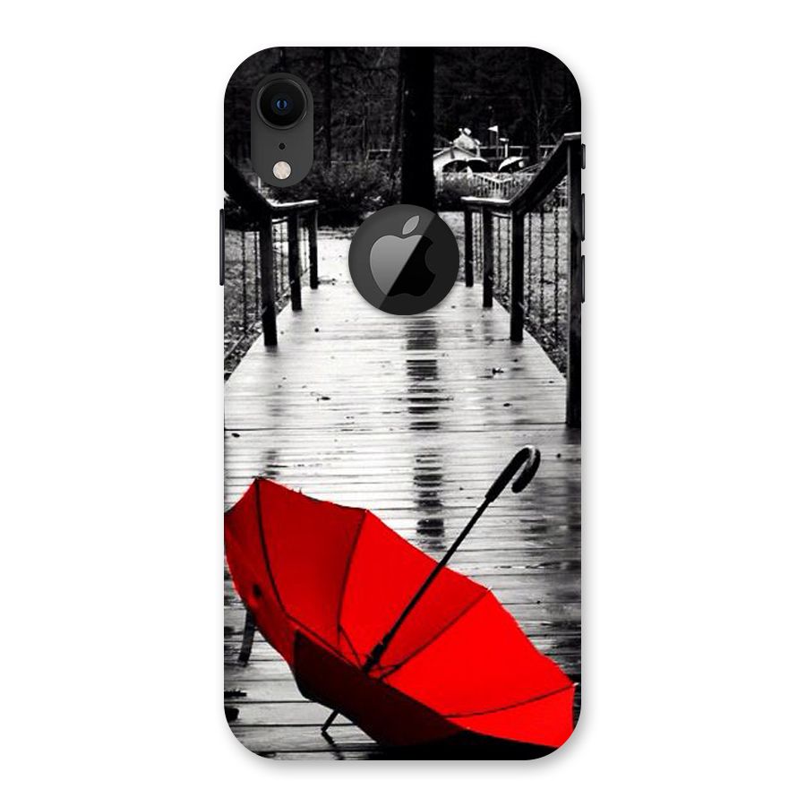 Red Umbrella Back Case for iPhone XR Logo Cut