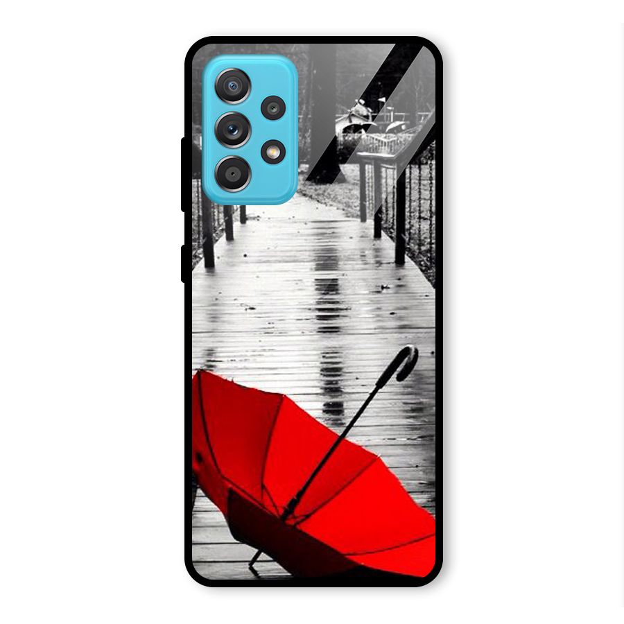 Red Umbrella Glass Back Case for Galaxy A52