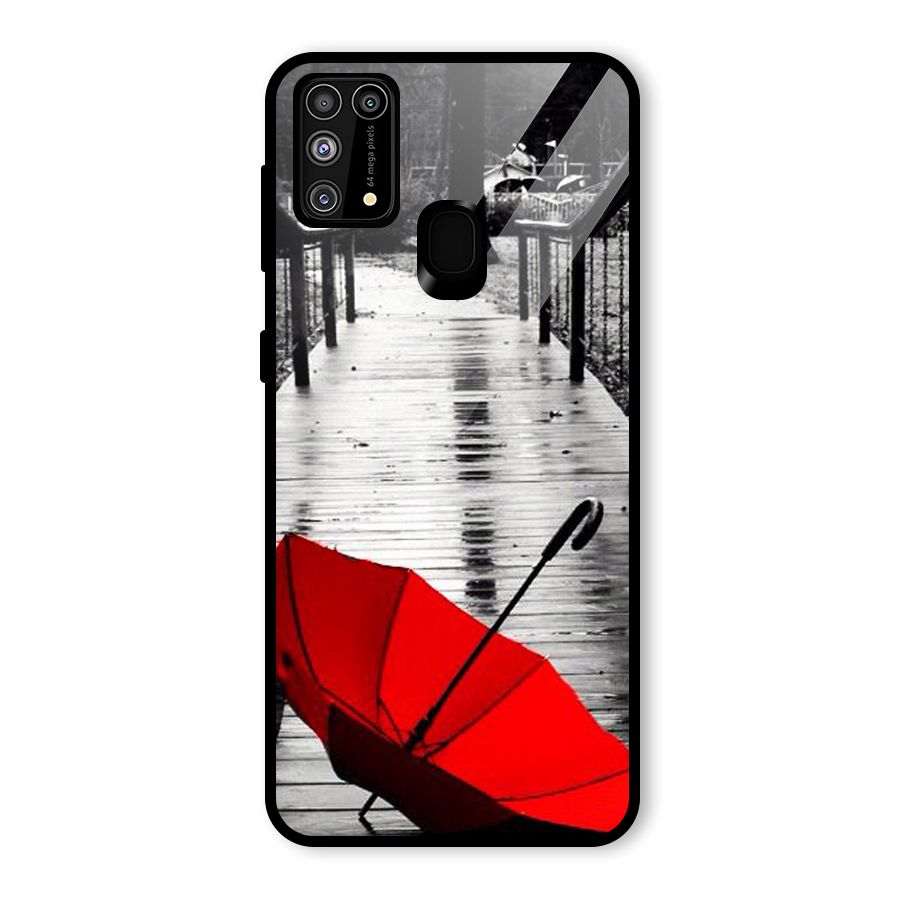 Red Umbrella Glass Back Case for Galaxy F41
