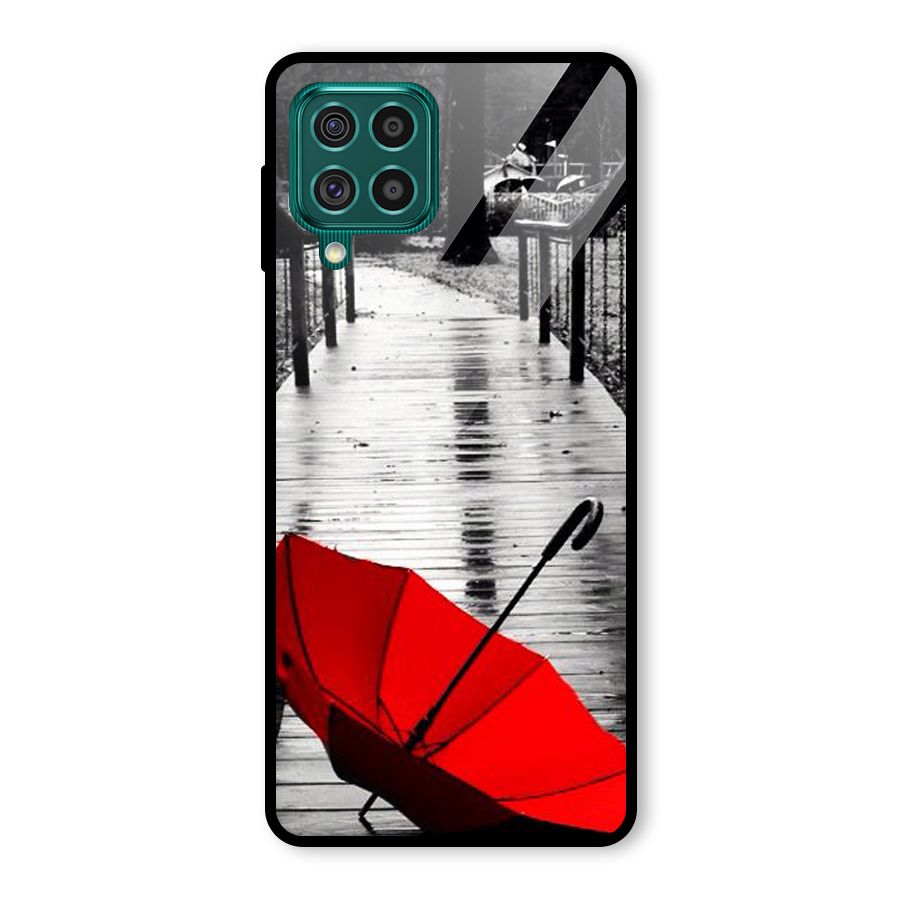 Red Umbrella Glass Back Case for Galaxy F62