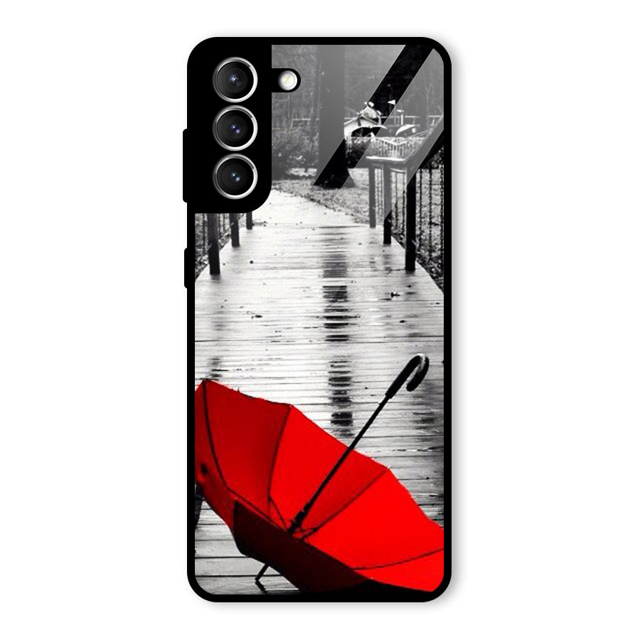 Red Umbrella Glass Back Case for Galaxy S21 5G