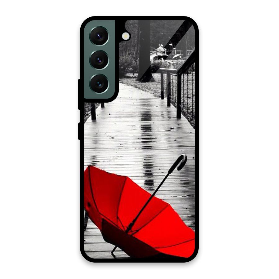 Red Umbrella Glass Back Case for Galaxy S22 5G