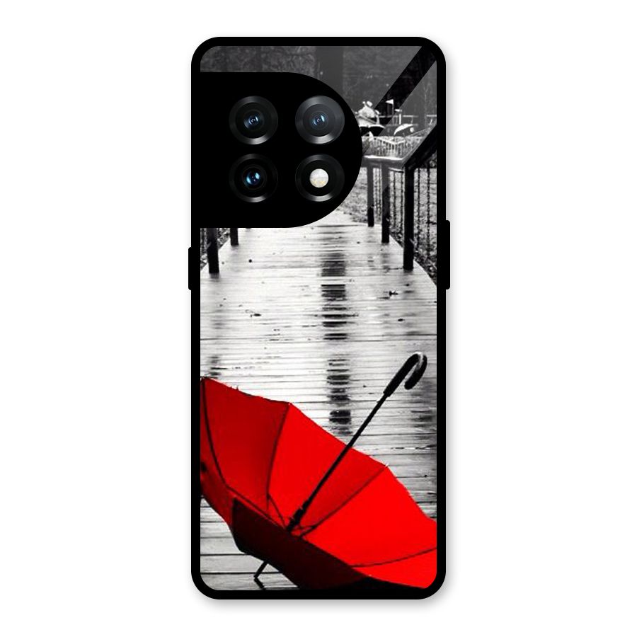 Red Umbrella Glass Back Case for OnePlus 11