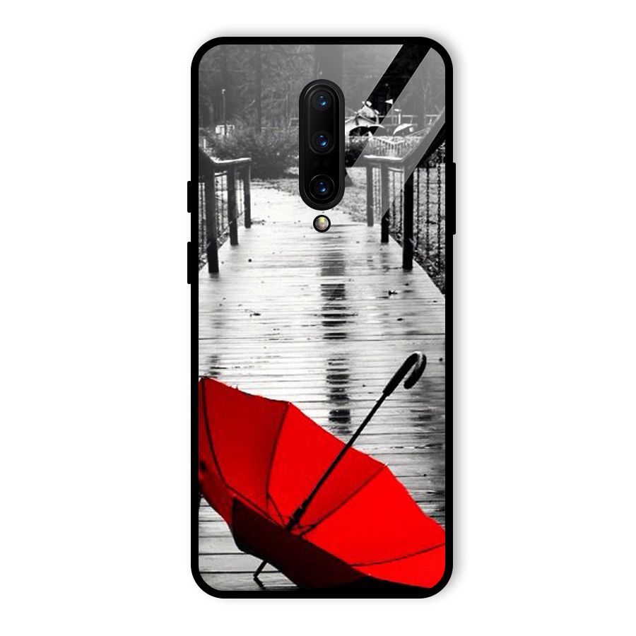 Red Umbrella Glass Back Case for OnePlus 7 Pro