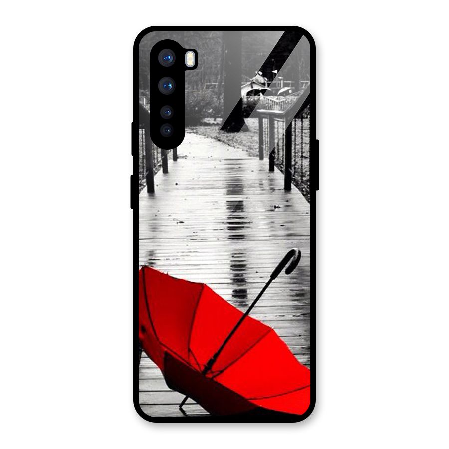 Red Umbrella Glass Back Case for OnePlus Nord