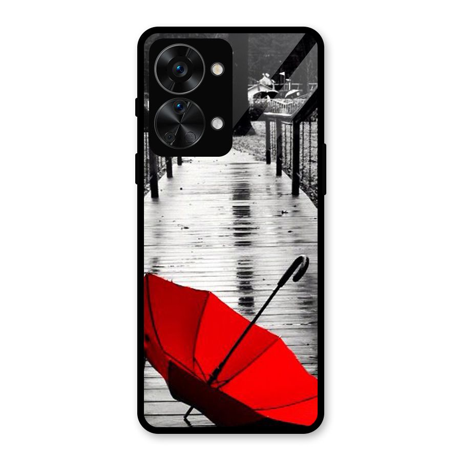 Red Umbrella Glass Back Case for OnePlus Nord 2T