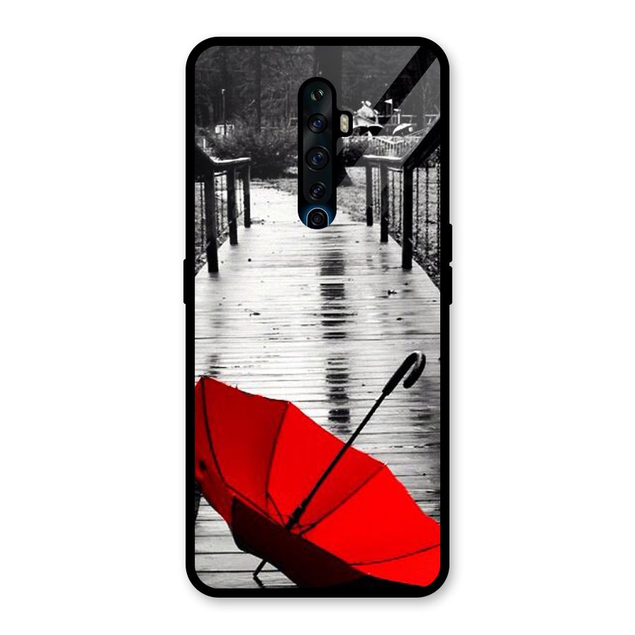 Red Umbrella Glass Back Case for Oppo Reno2 Z