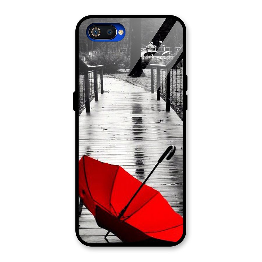 Red Umbrella Glass Back Case for Realme C2