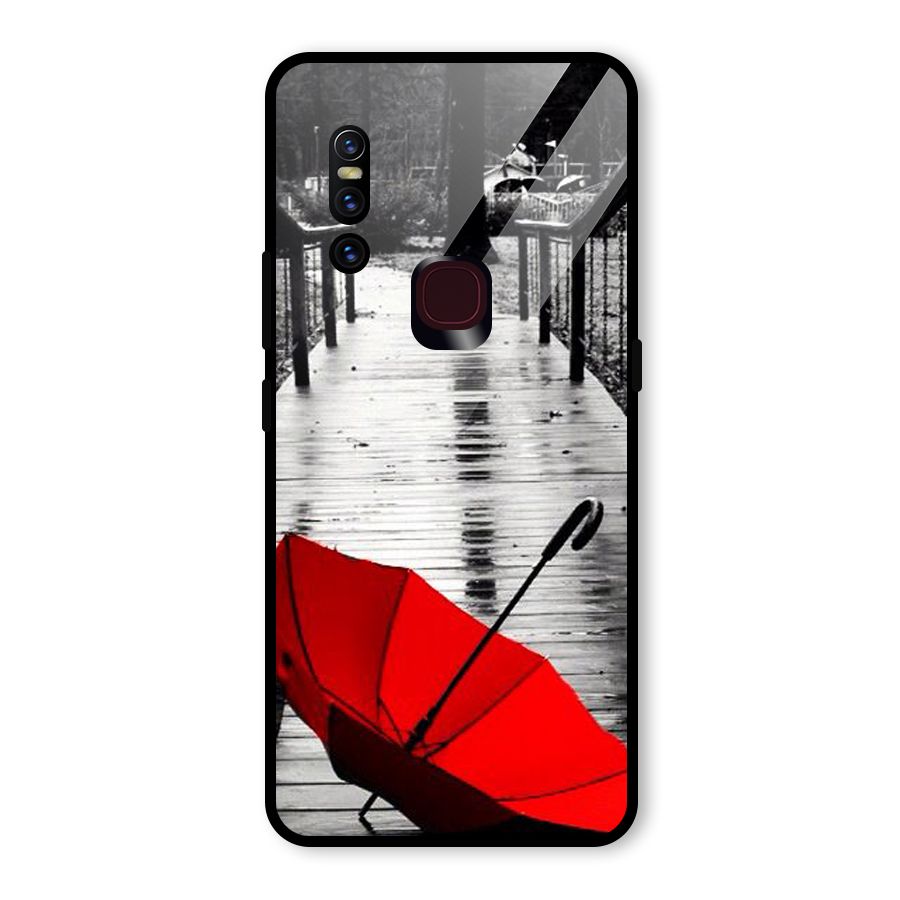 Red Umbrella Glass Back Case for Vivo V15
