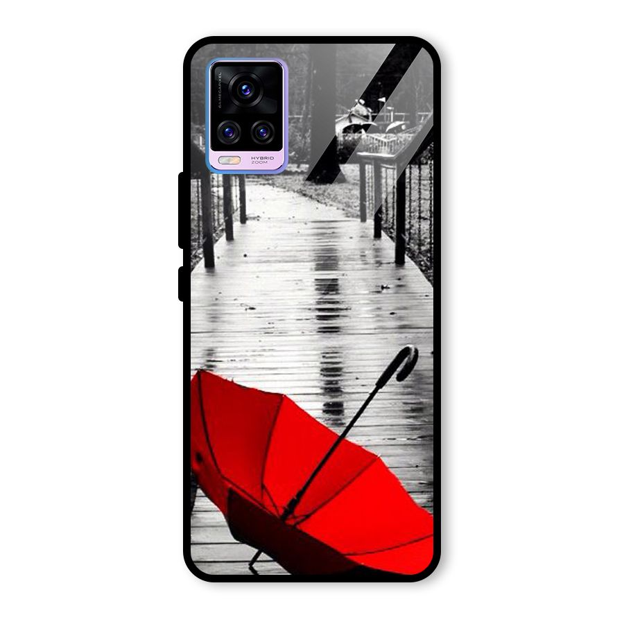 Red Umbrella Glass Back Case for Vivo V20 Pro